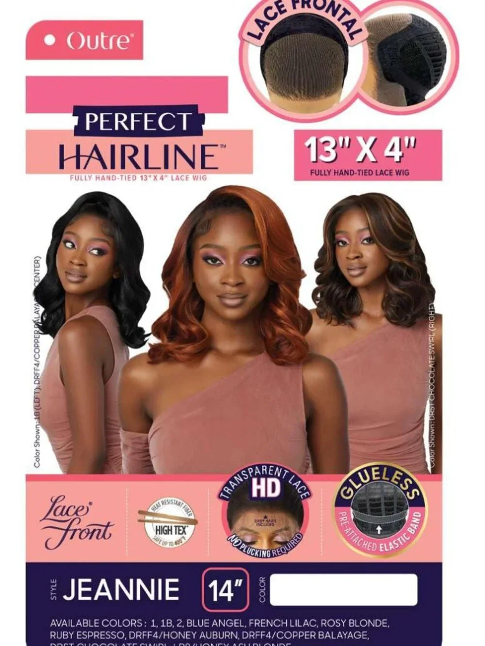 Outre Perfect Hairline Glueless 13x4 HD Lace Front Wig – Jeannie in Blue Angel